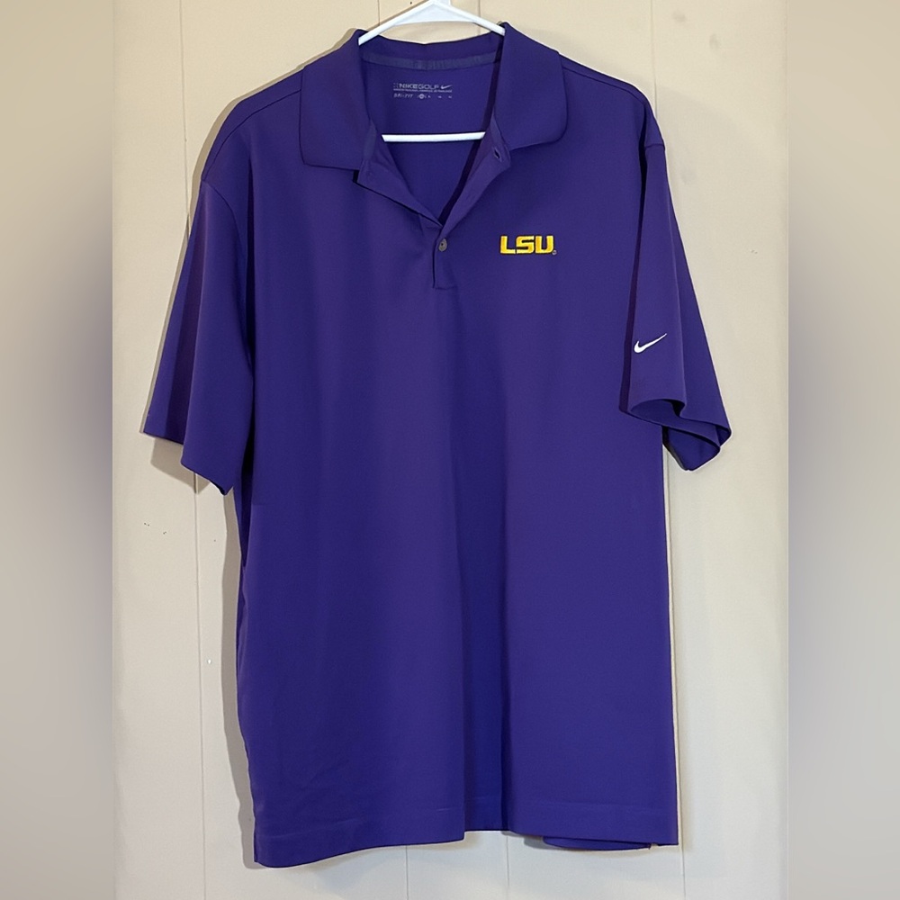Nike Men's Purple LSU Polo